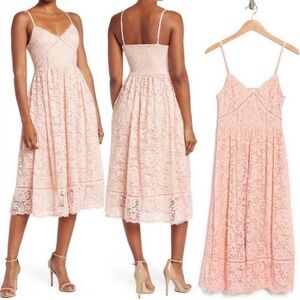 Nwt | NSR Crochet Lace Stretch Midi Dress Size XS